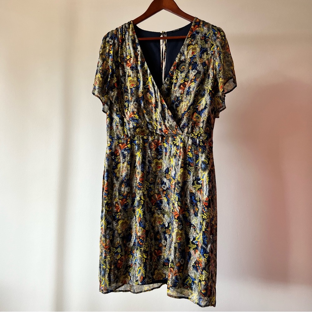 One Step Green Floral Dress